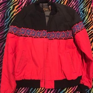 Vintage Bomber Jacket Tribal Print